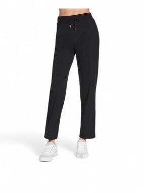 Black womens Straight-Leg Drawstring Pants